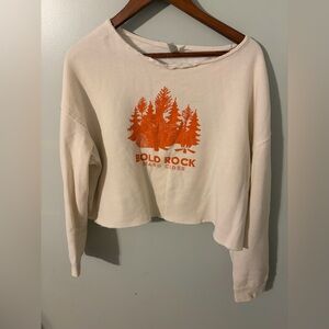 Bold Rock cider Cream Sweatshirt with Orange Graphic xl crop